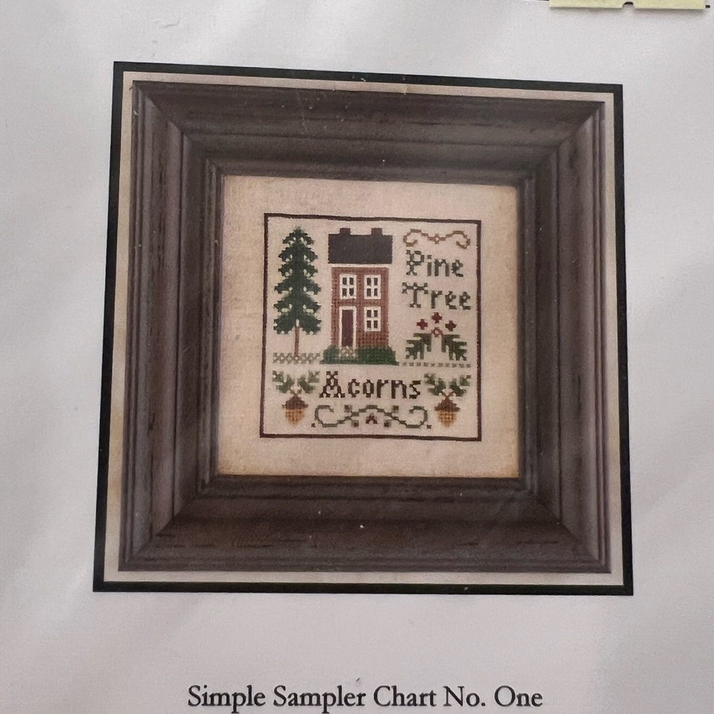 Little House Needleworks Cross Stitch Chart Pattern ACORNS & PINE Woodland‎ NEW - Picture 2 of 2